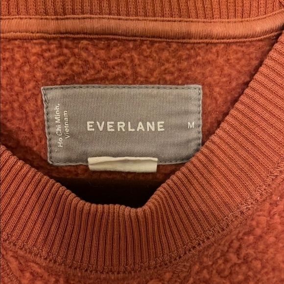 Everlane The Renew Fleece Raglan Sweatshirt - Coral​ - Picture 5 of 7